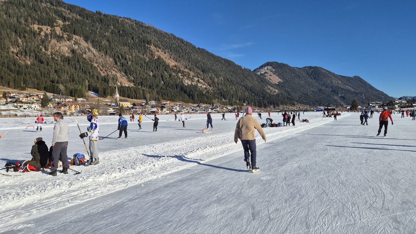 Korculovanie na Weissensee 02